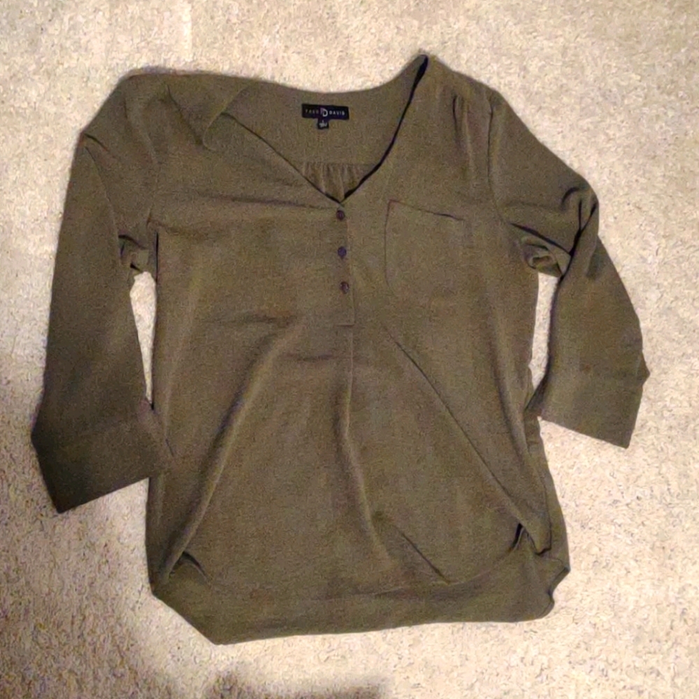 Half button dress top